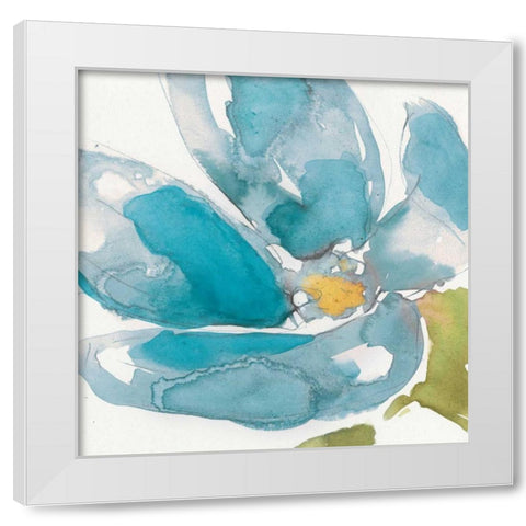Flower Splash I White Modern Wood Framed Art Print by Goldberger, Jennifer