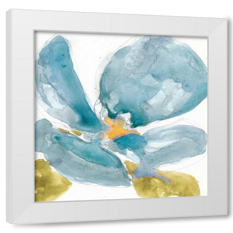Flower Splash II White Modern Wood Framed Art Print by Goldberger, Jennifer
