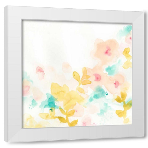 Petal Field I White Modern Wood Framed Art Print by Vess, June Erica