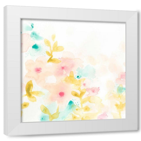 Petal Field II White Modern Wood Framed Art Print by Vess, June Erica