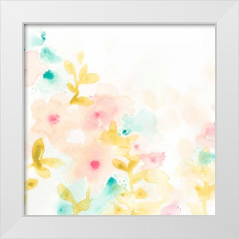 Petal Field II White Modern Wood Framed Art Print by Vess, June Erica