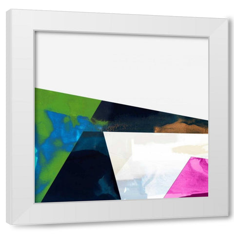 Block Detail IV White Modern Wood Framed Art Print by Jasper, Sisa