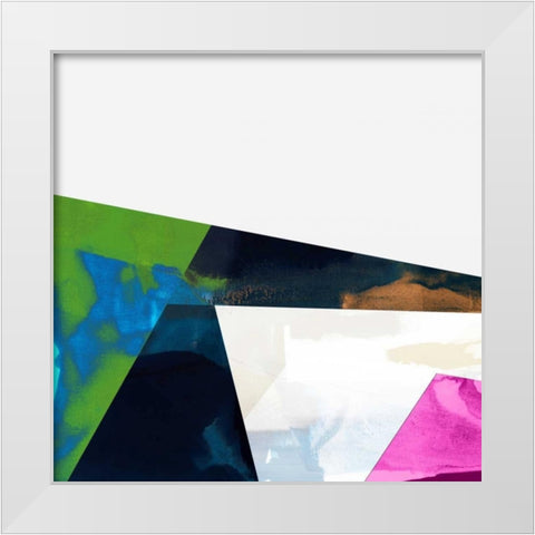 Block Detail IV White Modern Wood Framed Art Print by Jasper, Sisa
