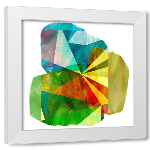 Geo Mono Block II White Modern Wood Framed Art Print by Jasper, Sisa