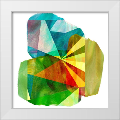 Geo Mono Block II White Modern Wood Framed Art Print by Jasper, Sisa