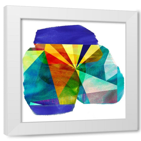 Geo Mono Block III White Modern Wood Framed Art Print by Jasper, Sisa