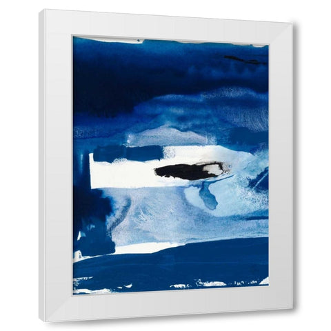 Blue Amore II White Modern Wood Framed Art Print by Jasper, Sisa