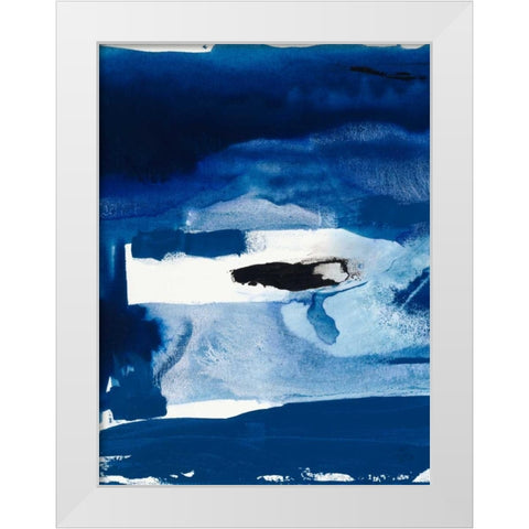 Blue Amore II White Modern Wood Framed Art Print by Jasper, Sisa