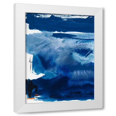 Blue Amore III White Modern Wood Framed Art Print by Jasper, Sisa