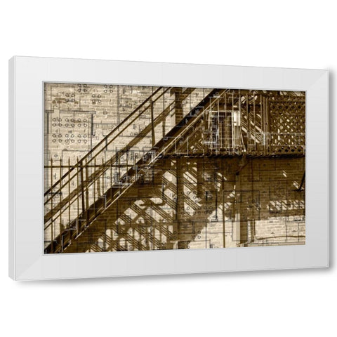 Architecture Drawing I White Modern Wood Framed Art Print by Jasper, Sisa