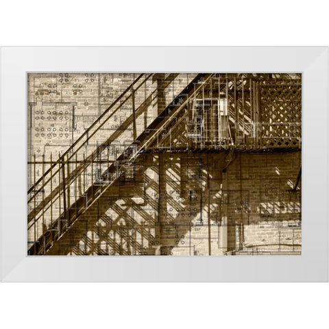 Architecture Drawing I White Modern Wood Framed Art Print by Jasper, Sisa