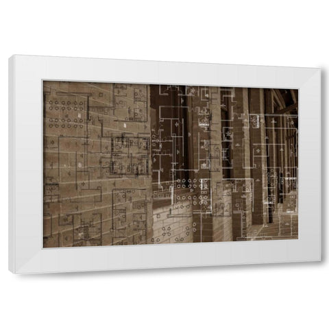 Architecture Drawing III White Modern Wood Framed Art Print by Jasper, Sisa