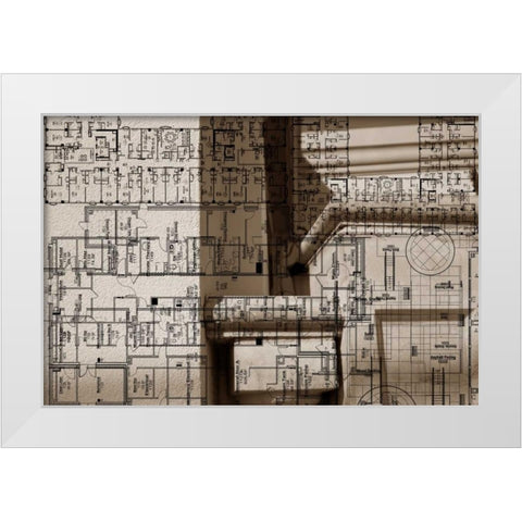 Architecture Drawing IV White Modern Wood Framed Art Print by Jasper, Sisa