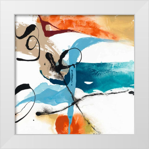 Fabricate III White Modern Wood Framed Art Print by Jasper, Sisa