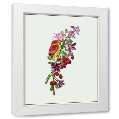 Lycium Barbarum II White Modern Wood Framed Art Print by Wang, Melissa