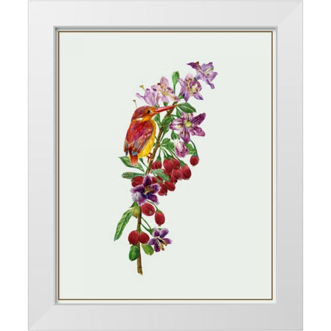 Lycium Barbarum II White Modern Wood Framed Art Print by Wang, Melissa