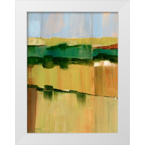 Pasture Abstract I White Modern Wood Framed Art Print by Harper, Ethan