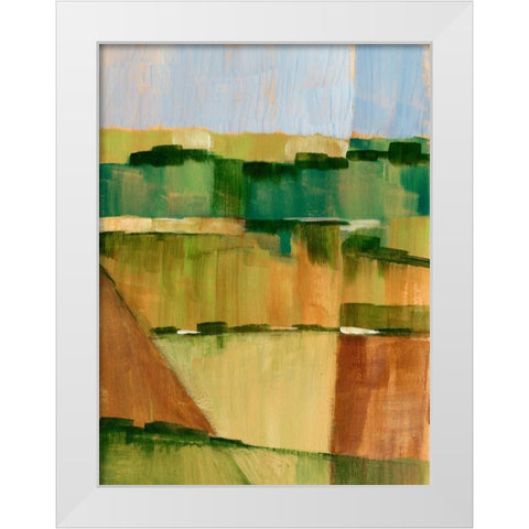 Pasture Abstract II White Modern Wood Framed Art Print by Harper, Ethan