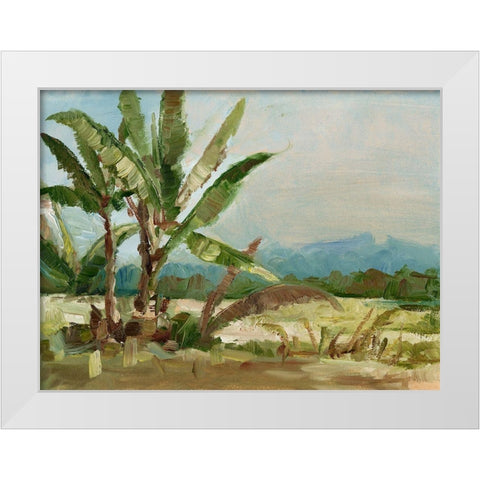 Southern Palms I White Modern Wood Framed Art Print by Harper, Ethan