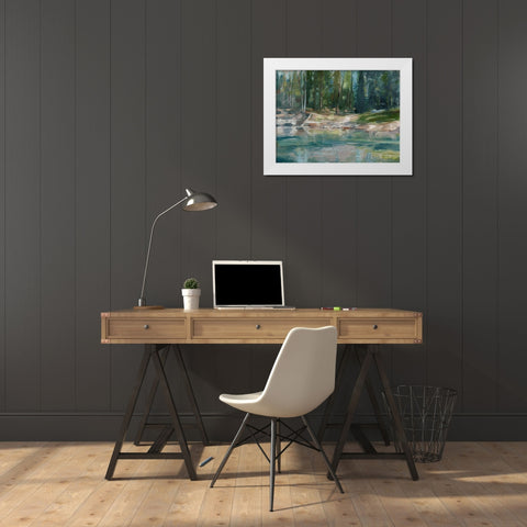 Northwestern Lake II White Modern Wood Framed Art Print by Harper, Ethan