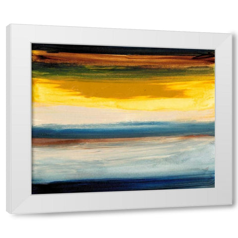 Land and Sky I White Modern Wood Framed Art Print by Gordon, Sharon