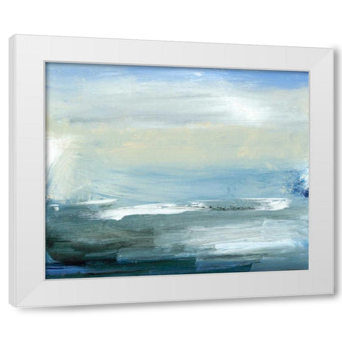 Chromatic Sea White Modern Wood Framed Art Print by Gordon, Sharon
