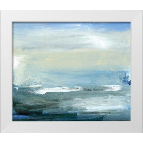 Chromatic Sea White Modern Wood Framed Art Print by Gordon, Sharon