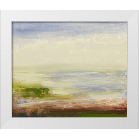 Pastel Sea White Modern Wood Framed Art Print by Gordon, Sharon