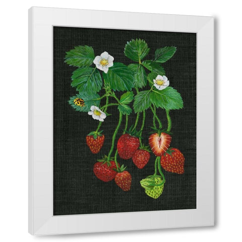 Strawberry Fields II White Modern Wood Framed Art Print by Wang, Melissa