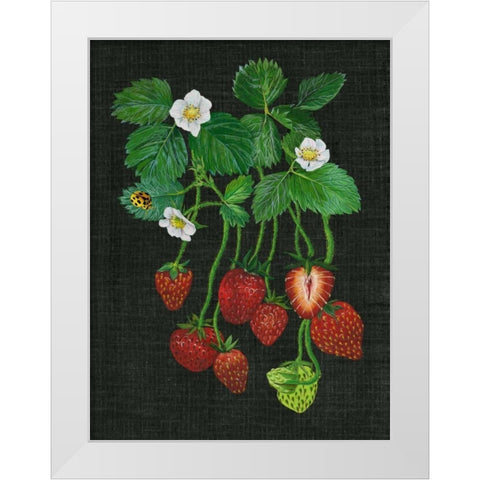 Strawberry Fields II White Modern Wood Framed Art Print by Wang, Melissa