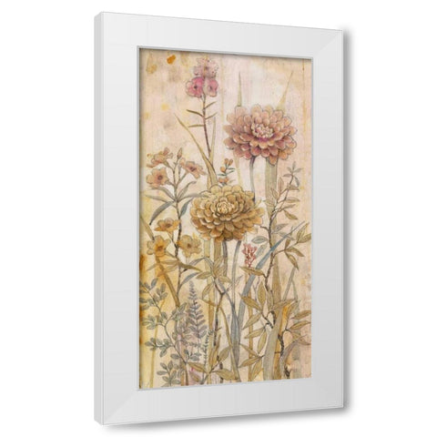 Floral Chinoiserie I White Modern Wood Framed Art Print by OToole, Tim