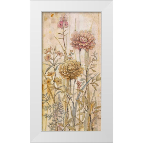 Floral Chinoiserie I White Modern Wood Framed Art Print by OToole, Tim