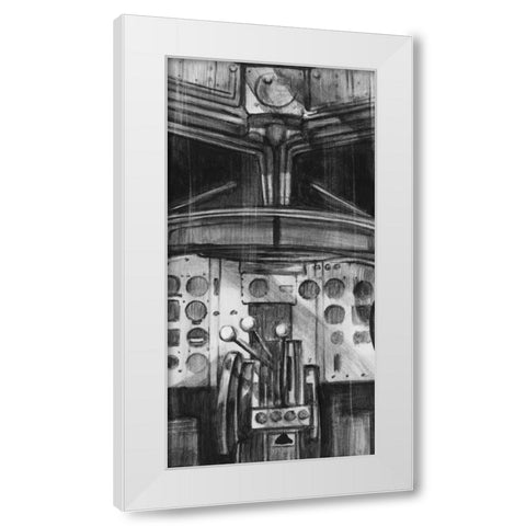 Vintage Cockpit II White Modern Wood Framed Art Print by Harper, Ethan