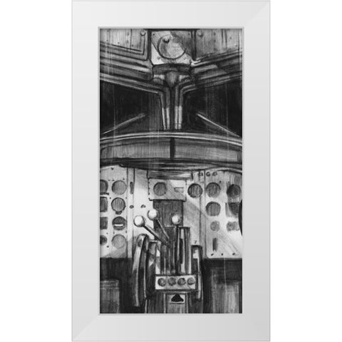 Vintage Cockpit II White Modern Wood Framed Art Print by Harper, Ethan
