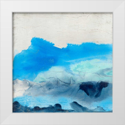 Breakers I White Modern Wood Framed Art Print by Vess, June Erica