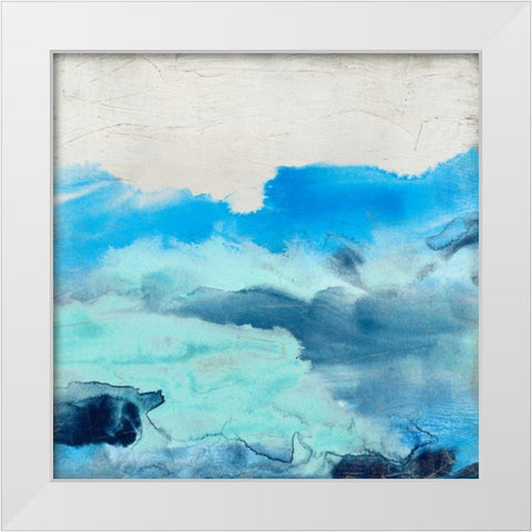 Breakers II White Modern Wood Framed Art Print by Vess, June Erica