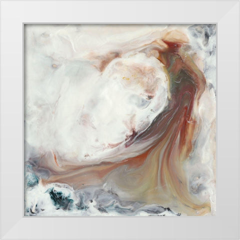 Earth Illumination White Modern Wood Framed Art Print by Bramma, Lila