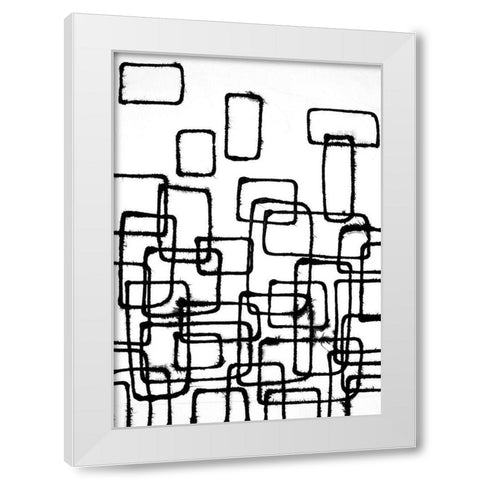Linear Effervescence I White Modern Wood Framed Art Print by Willett, Michael
