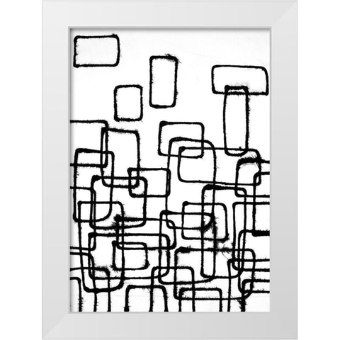 Linear Effervescence I White Modern Wood Framed Art Print by Willett, Michael