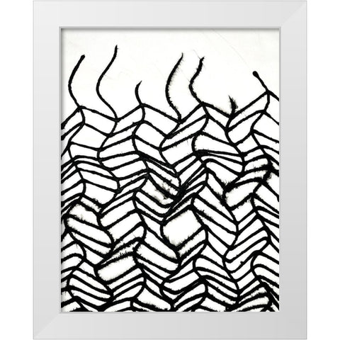 Linear Effervescense II White Modern Wood Framed Art Print by Willett, Michael