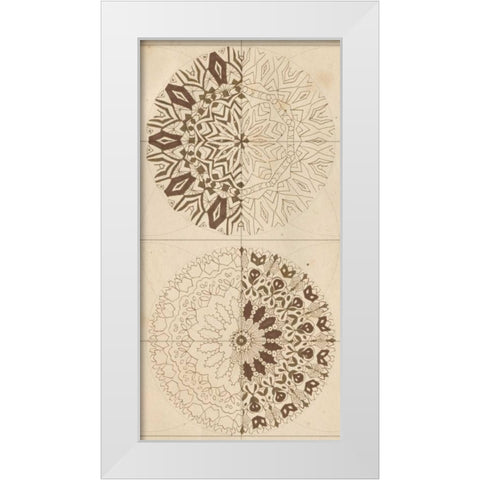 Sacred Geometry Sketch I White Modern Wood Framed Art Print by McCavitt, Naomi