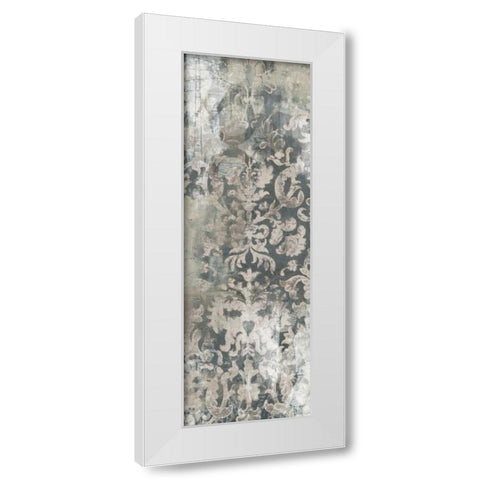 Weathered Damask Panel I White Modern Wood Framed Art Print by Vess, June Erica