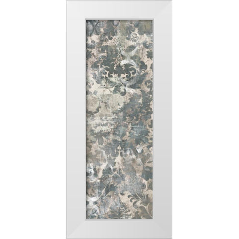 Weathered Damask Panel II White Modern Wood Framed Art Print by Vess, June Erica