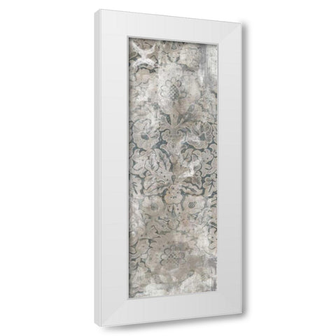 Weathered Damask Panel III White Modern Wood Framed Art Print by Vess, June Erica