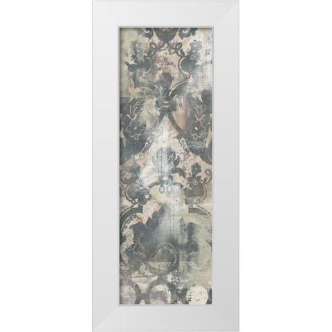 Weathered Damask Panel IV White Modern Wood Framed Art Print by Vess, June Erica