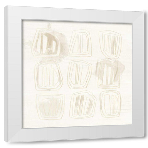 Neutral Logic II White Modern Wood Framed Art Print by Vess, June Erica