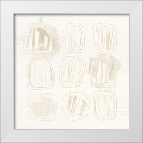 Neutral Logic II White Modern Wood Framed Art Print by Vess, June Erica