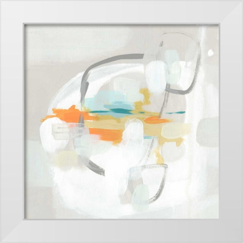 Stereo Fade III White Modern Wood Framed Art Print by Vess, June Erica