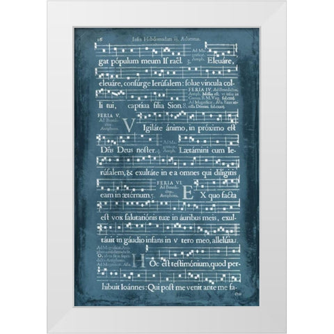 Graphic Songbook I White Modern Wood Framed Art Print by Unknown