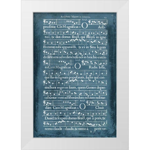 Graphic Songbook III White Modern Wood Framed Art Print by Unknown